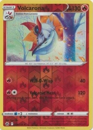 25/159 Volcarona Rare Crown Zenith Reverse Holo