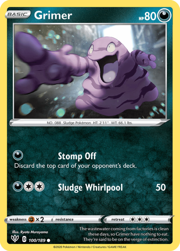 100/189 Grimer Common Darkness Ablaze