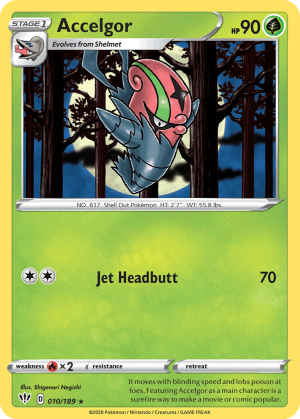10/189 Accelgor Rare Darkness Ablaze