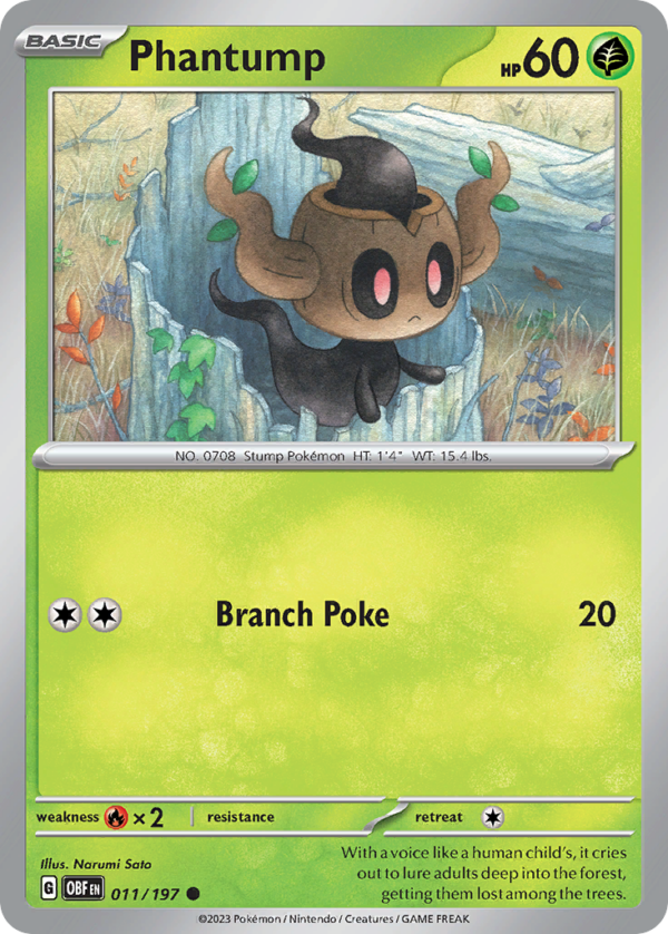 11/197 Phantump Common Obsidian Flames