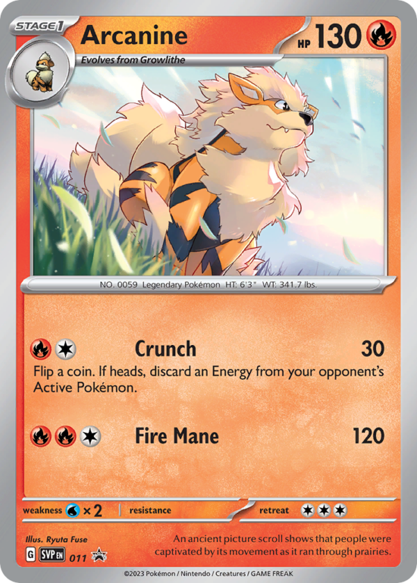 11/101 Arcanine Promo Scarlet & Violet Black Star Promos