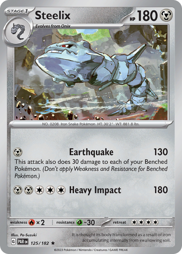 125/182 Steelix Rare Paradox Rift