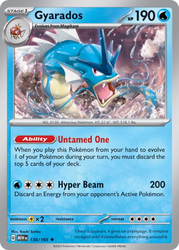 130/165 Gyarados Rare 151