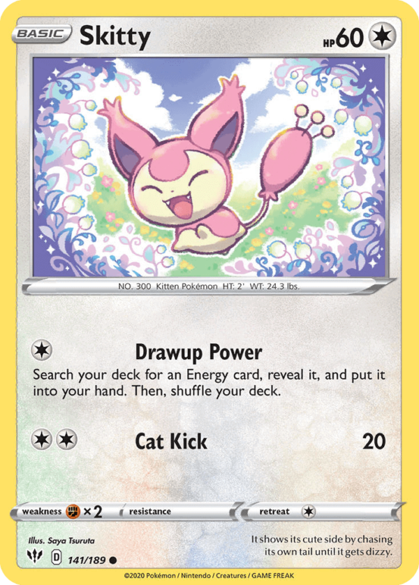 141/189 Skitty Common Darkness Ablaze