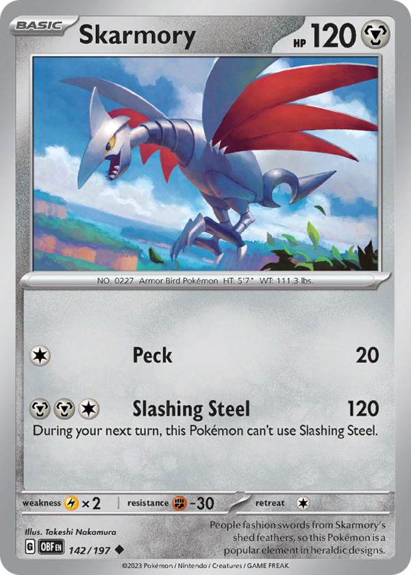 142/197 Skarmory Uncommon Obsidian Flames