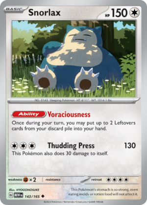 143/165 Snorlax Uncommon 151