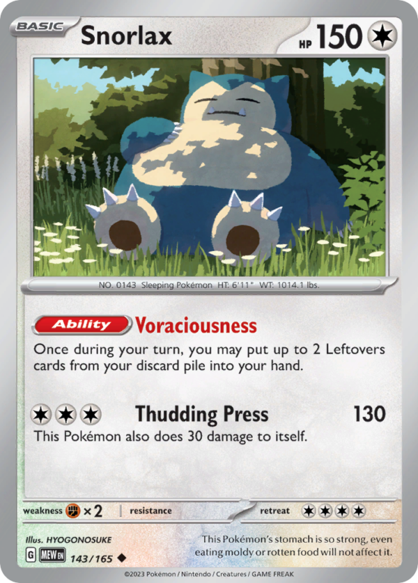 143/165 Snorlax Uncommon 151