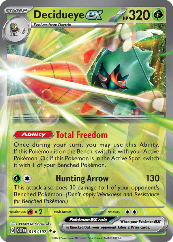 15/197 Decidueye ex Double Rare Obsidian Flames