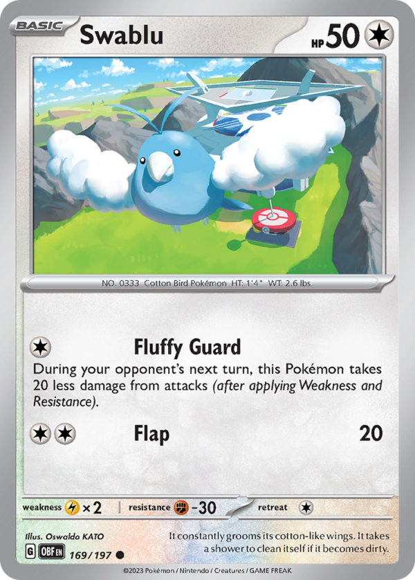 169/197 Swablu Common Obsidian Flames