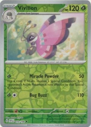 10/198 Vivillon Uncommon Scarlet & Violet Reverse Holo