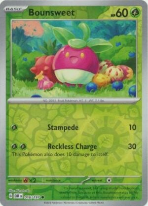 16/197 Bounsweet Common Obsidian Flames Reverse Holo
