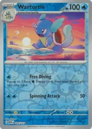 8/165 Wartortle Uncommon 151 Reverse Holo