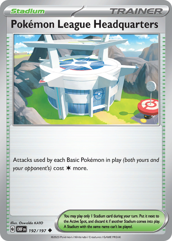 192/197 Pokémon League Headquarters Uncommon Obsidian Flames