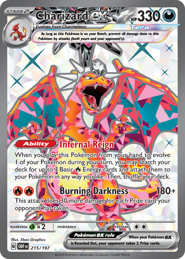 215/197 Charizard ex Ultra Rare Obsidian Flames