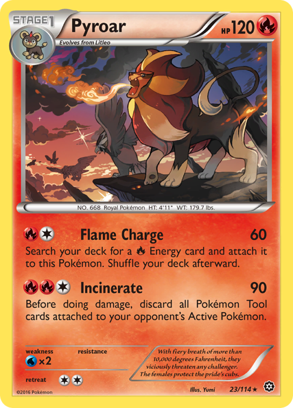 23/114 Pyroar Rare Steam Siege