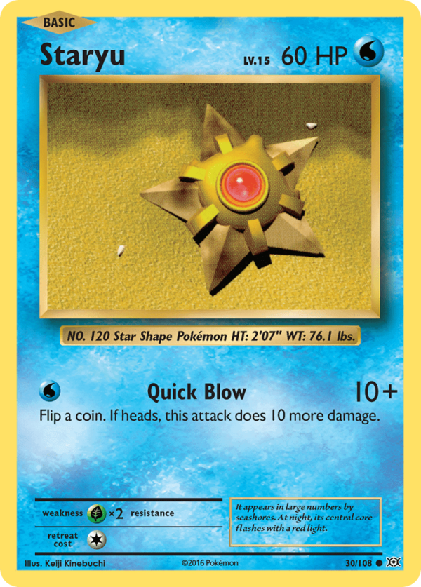 30/108 Staryu Common Evolutions