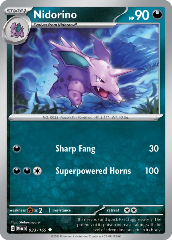 33/165 Nidorino Uncommon 151