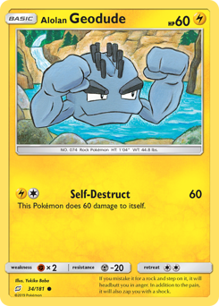 34/181 Alolan Geodude Team Up Common