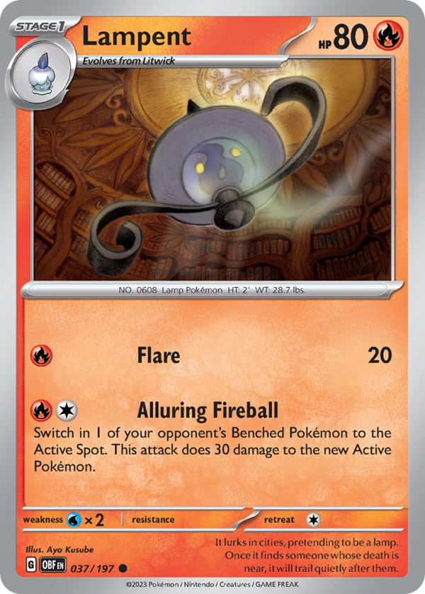 37/197 Lampent Common Obsidian Flames