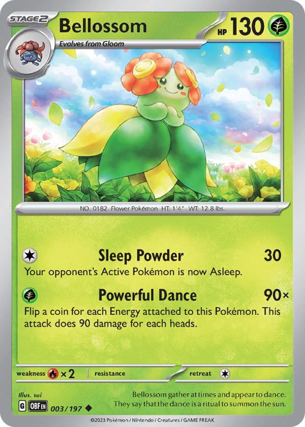 3/197 Bellossom Uncommon Obsidian Flames