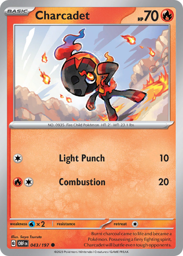 43/197 Charcadet Common Obsidian Flames