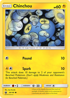 49/168 Chinchou Celestial Storm Common