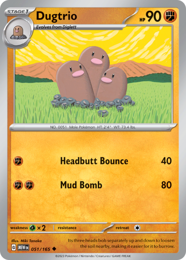 51/165 Dugtrio Uncommon 151