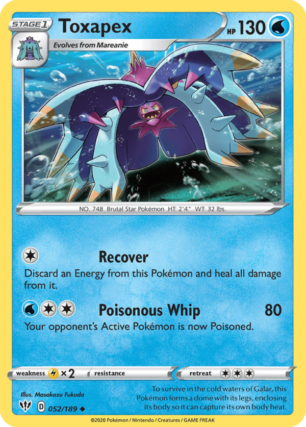 52/189 Toxapex Uncommon Darkness Ablaze