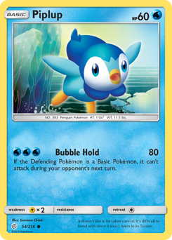 54/236 Piplup Cosmic Eclipse Common