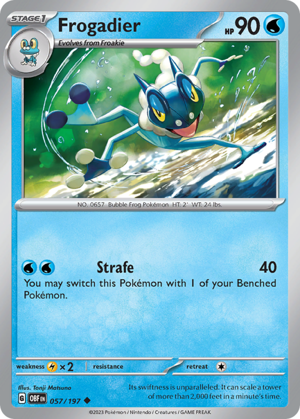 57/197 Frogadier Uncommon Obsidian Flames