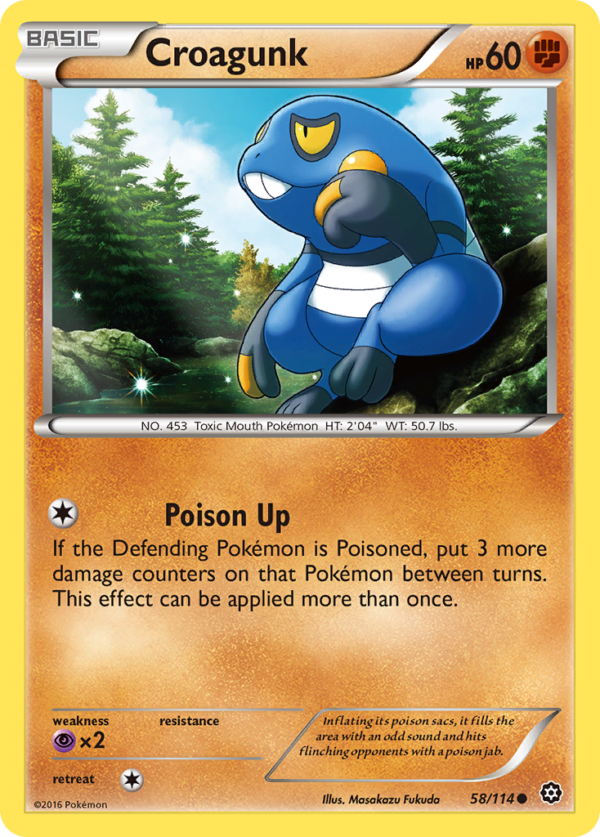 58/114 Croagunk Common Steam Siege