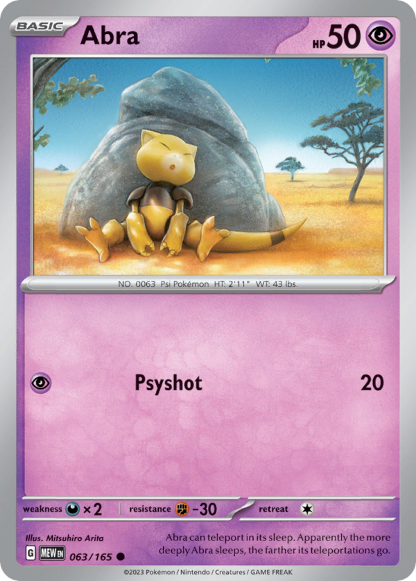 Cosmos Holo 63/165 Abra Common 151 Promo