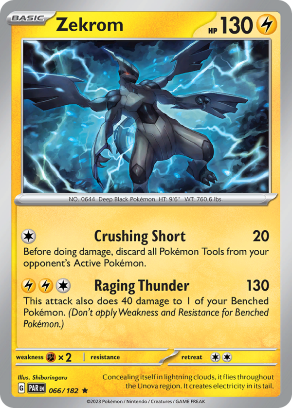 66/182 Zekrom Rare Paradox Rift