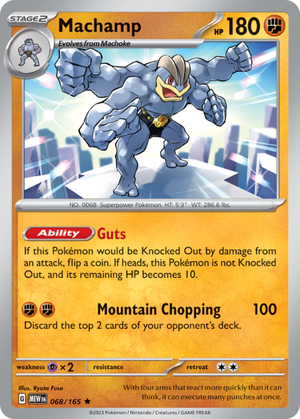 68/165 Machamp Rare 151