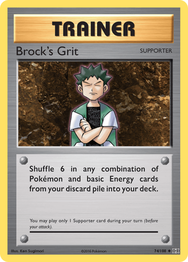 74/108 Brock's Grit Uncommon Evolutions
