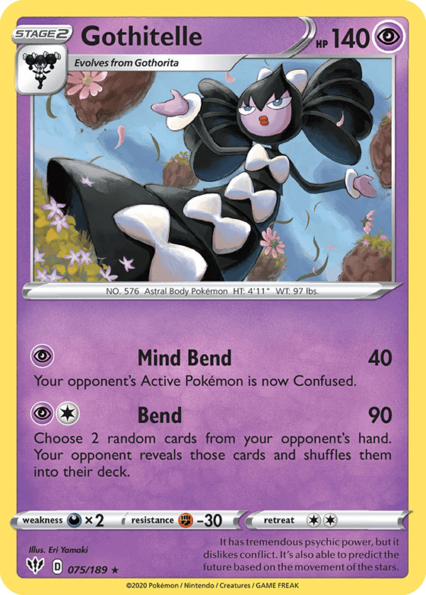 75/189 Gothitelle Rare Darkness Ablaze