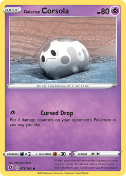 78/192 Galarian Corsola Common Rebel Clash