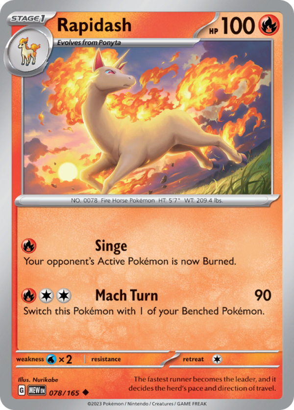 78/165 Rapidash Uncommon 151