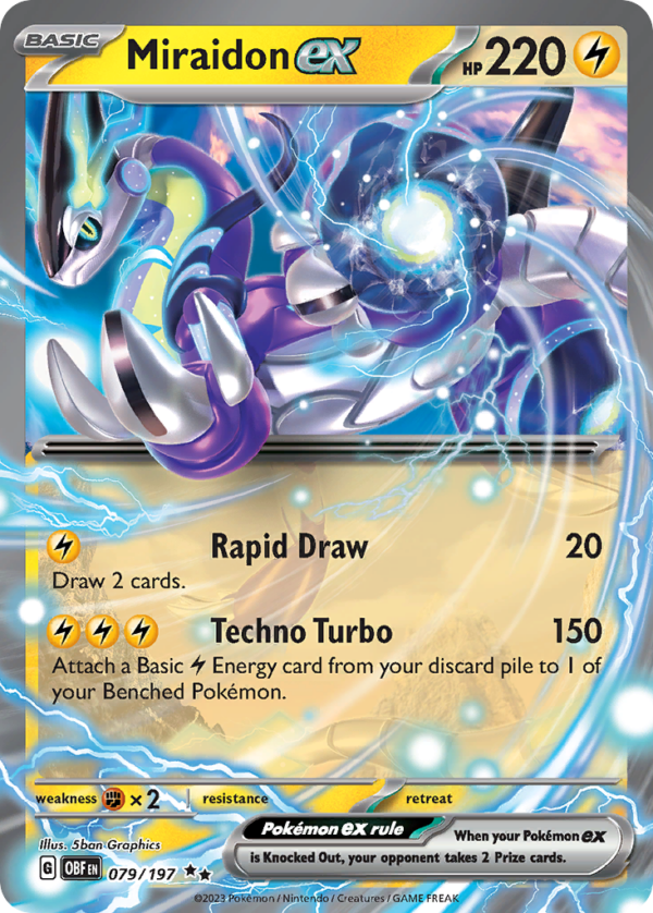 79/197 Miraidon ex Double Rare Obsidian Flames