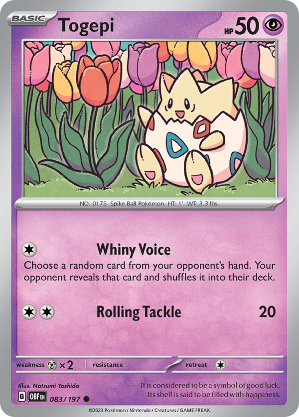 83/197 Togepi Common Obsidian Flames