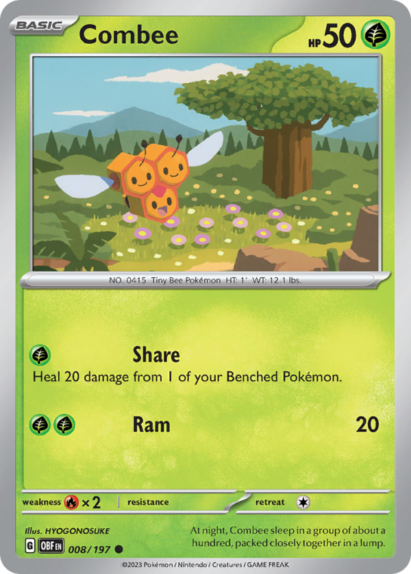 8/197 Combee Common Obsidian Flames