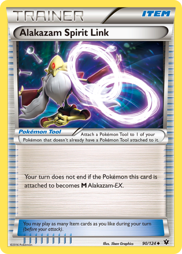 90/124 Alakazam Spirit Link Uncommon Fates Collide