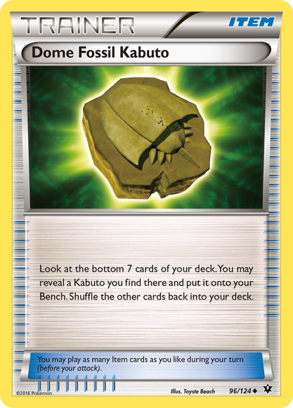 96/124 Dome Fossil Kabuto Uncommon Fates Collide