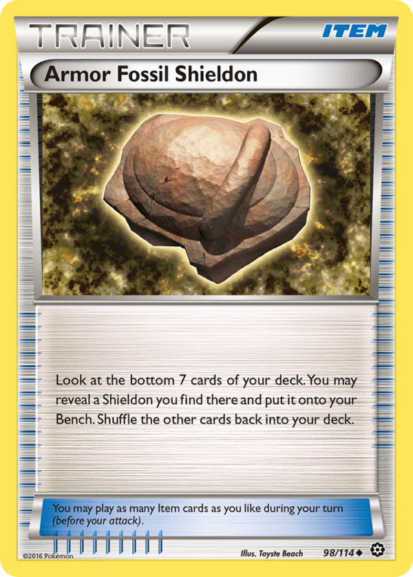 98/114 Armor Fossil Shieldon Uncommon Steam Siege