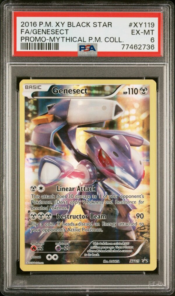 XY Black Star Promo XY119 Full Art/genesect Mythical Pokemon Collection 2016 Pokemon PSA EXCELLENT-MINT 6