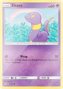 25/68 Ekans Common Hidden Fates Reverse Holo