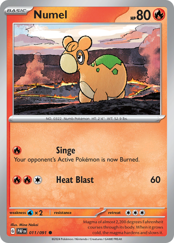 11/91 Numel Common Paldean Fates