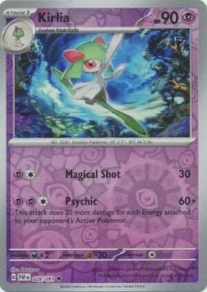 28/91 Kirlia Uncommon Paldean Fates Reverse Holo