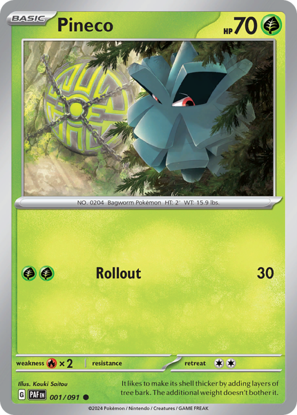 1/91 Pineco Common Paldean Fates