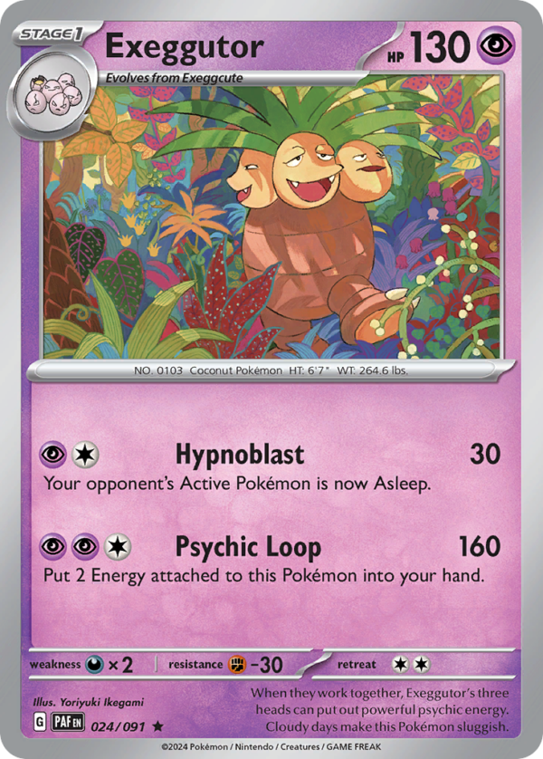 24/91 Exeggutor Rare Paldean Fates